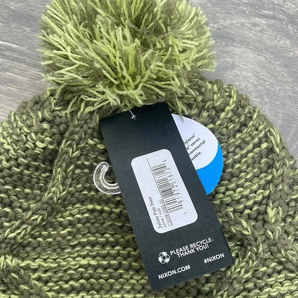 Nixon Julian Pom Beanie, olive/volt - Picture 4 of 5